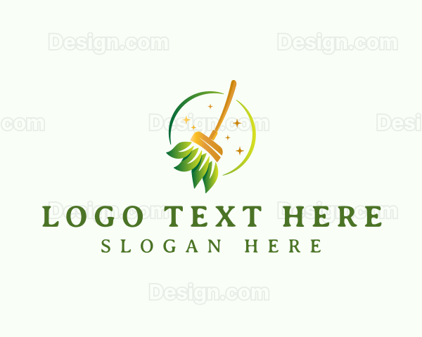 Cleaning Natural Broom Logo