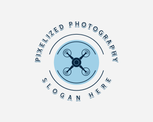 Propeller Drone Surveillance logo design