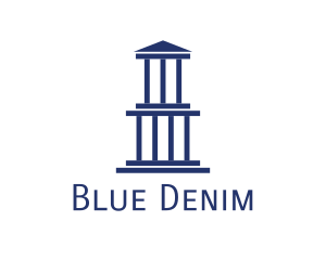 Blue Greek Building logo design