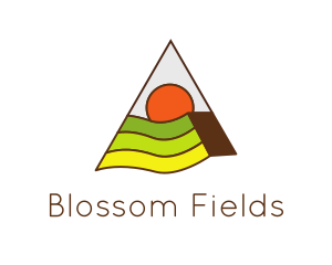 Pyramid Sun Field logo design