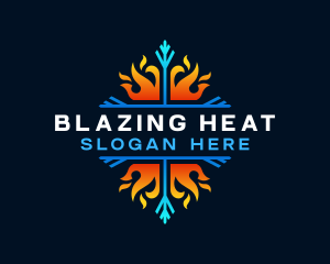 Heating Cooling Temperature logo design