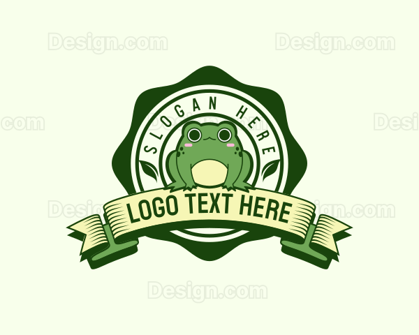 Cute Nature Frog Logo