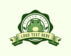 Cute Nature Frog logo