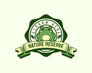 Cute Nature Frog logo design