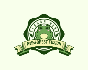Cute Nature Frog logo