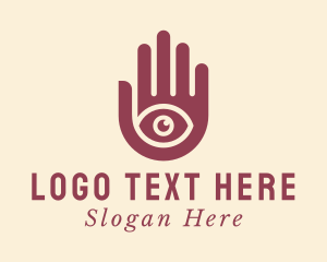 Tarot Card Eye Hand Logo