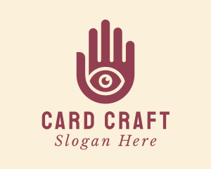 Tarot Card Eye Hand logo design