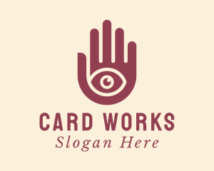 Tarot Card Eye Hand logo design