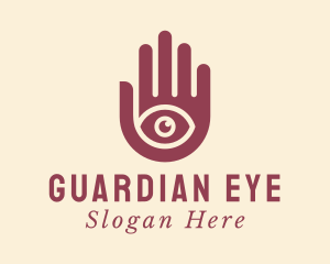 Tarot Card Eye Hand logo design