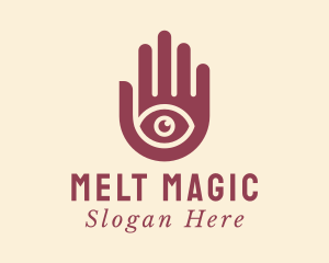 Tarot Card Eye Hand logo design