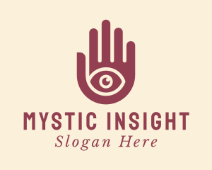 Tarot Card Eye Hand logo