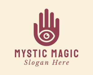 Tarot Card Eye Hand logo design