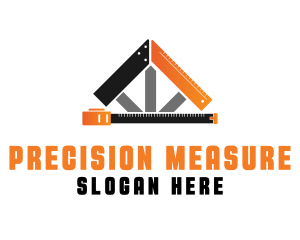 Carpentry Measurement Tools logo design