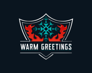 Fire Ice Temperature logo design