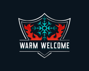 Fire Ice Temperature logo design