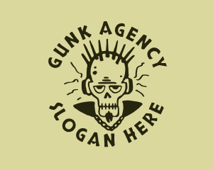 Punk Rock Skull logo design