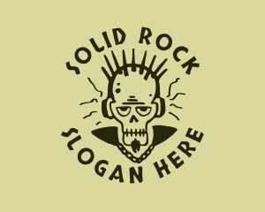 Punk Rock Skull logo design