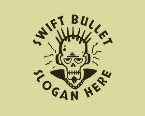 Punk Rock Skull logo design