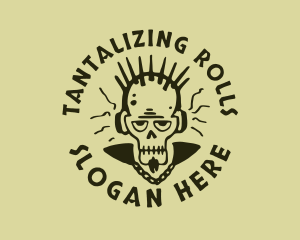 Punk Rock Skull logo design