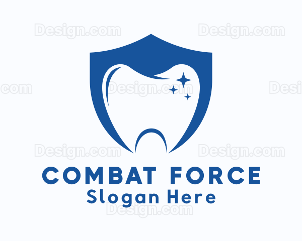 Dentist Clinic Shield Logo