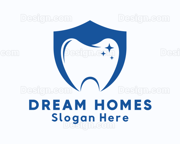 Dentist Clinic Shield Logo