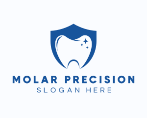 Dentist Clinic Shield logo design