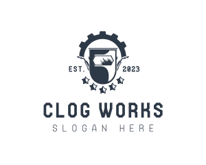 Welding Mask Blowtorch Gear logo design