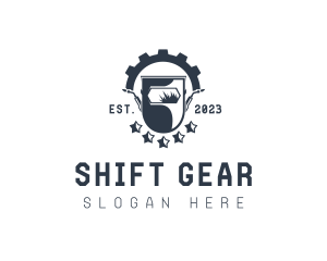 Welding Mask Blowtorch Gear logo design