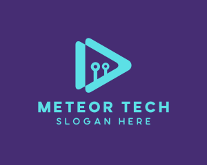 Tech Media Player logo design