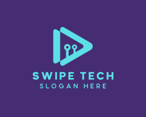 Tech Media Player logo design