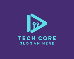 Tech Media Player logo design