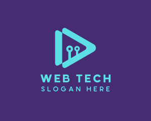 Tech Media Player logo design