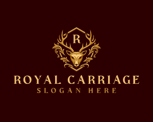 Royal Deer Ornament logo design