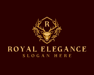 Royal Deer Ornament logo design