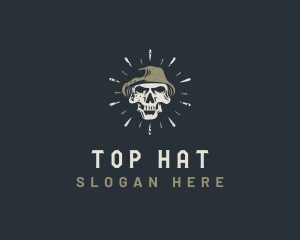 Skull Hat Streetwear logo design