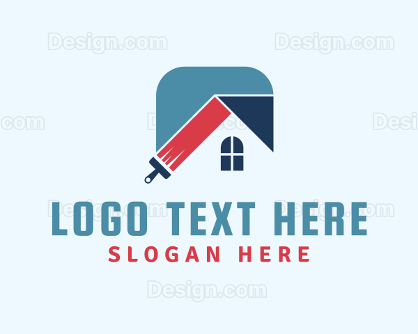 House Paint Brush Handyman Logo