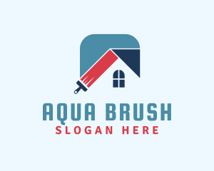 House Paint Brush Handyman logo design