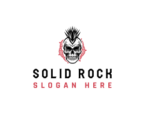 Skull Punk Band logo design