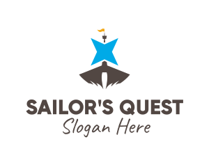 Star Sailing Boat logo design