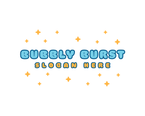 Quirky Bubbly Cosmic Star logo