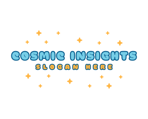 Quirky Bubbly Cosmic Star logo design