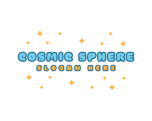 Quirky Bubbly Cosmic Star logo design