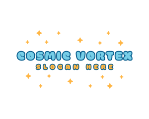 Quirky Bubbly Cosmic Star logo design