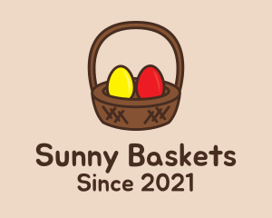 Easter Basket Egg logo design