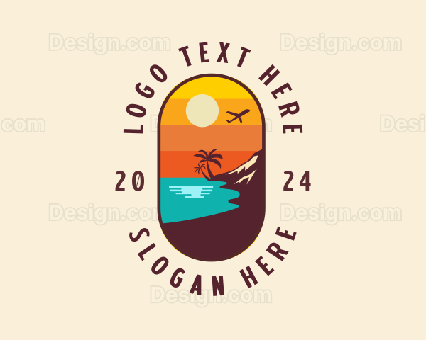 Travel Sea Sunset Logo