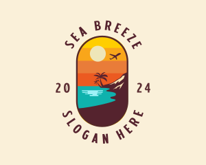 Travel Sea Sunset logo design