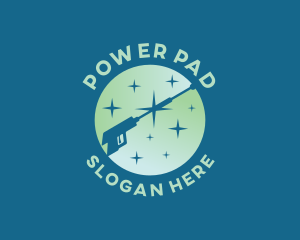 Power Washing  Cleaning logo design