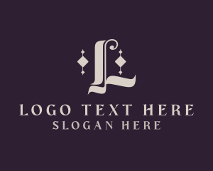 Gothic Calligraphy Letter L logo