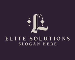 Gothic Calligraphy Letter L logo