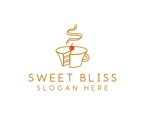 Cake Coffee Cup logo design